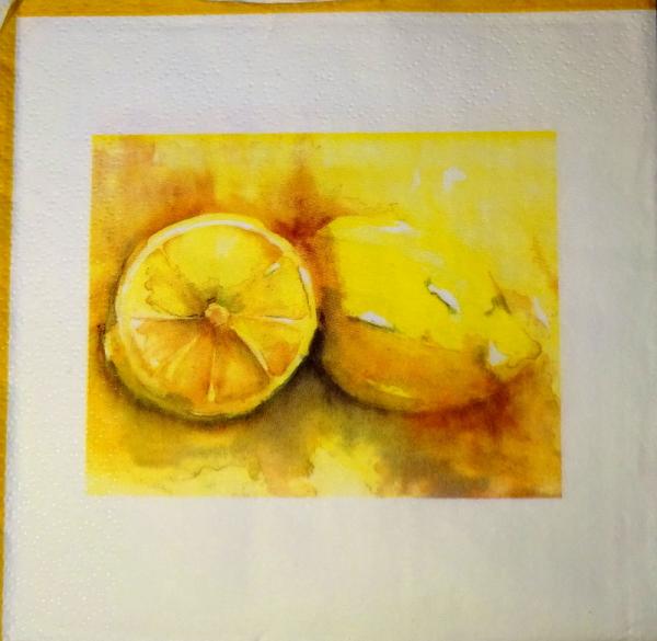 103 Zitronen, Orangen - 3-lagig - 35x35 cm